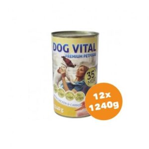 Dog Vital Konzerv Chicken & Carrot 12x1240g