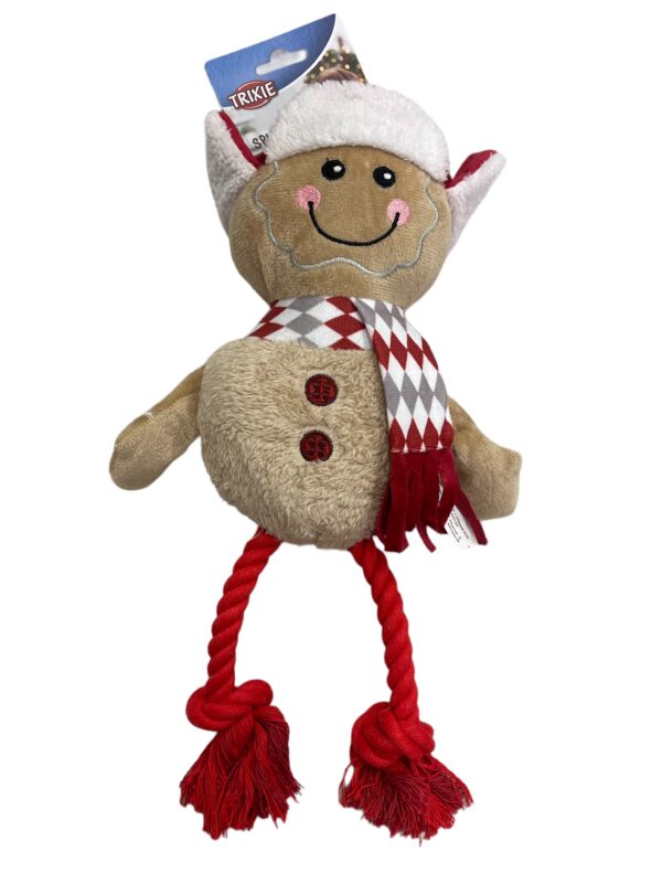 Trixie Xmas plüss mézeskalács ember kötélell 34cm