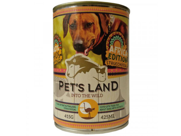Pet s Land Dog Konzerv Strucchússal Africa Edition 415g