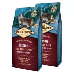 Carnilove Cat Adult Salmon Sensitive & Long Hair- Lazachússal 2x6kg