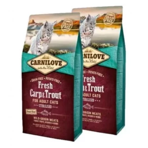 Carnilove Fresh Adult Cat Carp & Trout Sterilised - Ponty és Pisztránghússal 2x6kg