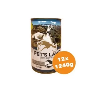 Pet s Land Dog Konzerv Sertés-Hal Körtével 12x1240g