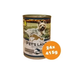 Pet s Land Dog Konzerv Sertés-Hal Körtével 24x415g