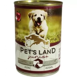 Pet s Land Dog Junior Konzerv Marhamáj-Bárányhús almával
