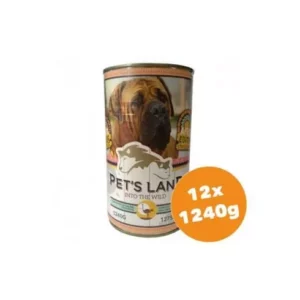 Pet's Land Dog Konzerv Strucchússal Africa Edition 12x1240g