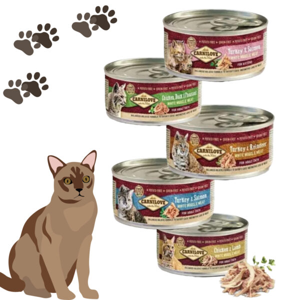 Carnilove Cat konzerv válogatás 10x100g (5 féle ízben)