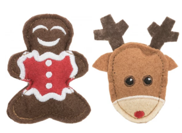Trixie Xmas filc rénszarvas és mézeskalács ember 8cm 2db/csomag
