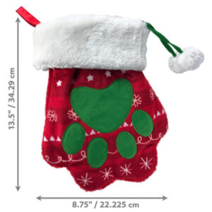 KONG Holiday Játék Stocking Paw Kesztyű L