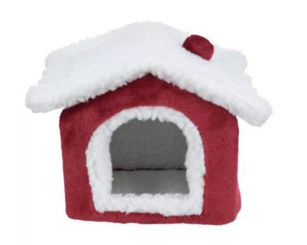 Trixie Xmas bújó plüss egér/hörcsög piros, fehér 15x12x15cm