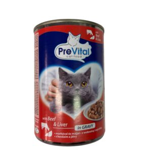 Prevital macska konzerv marhával és májjal 415g