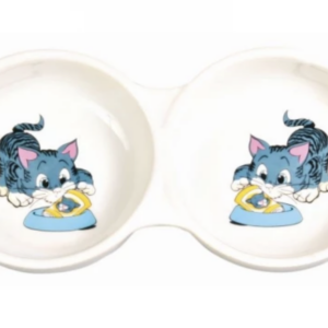 Trixie Tál Kerámia Dupla Macskának 2x0,15l/11cm Fehér
