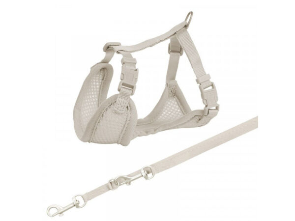 Trixie Junior Puppy Soft Szett Hám+póráz 26–34 cm/10mm 2m világos szürke