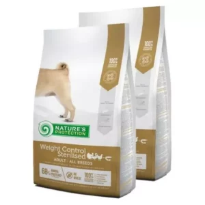 Natures Protection Dog Weight Control Sterilised Poultry with krill 2x4kg