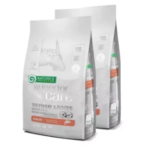 Natures Protection Dog Adult SC White Salmon Small&mini 2x1,5kg