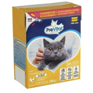 Prevital Tetra Pack Nedves Macskaeledel Csirke-Máj 380g