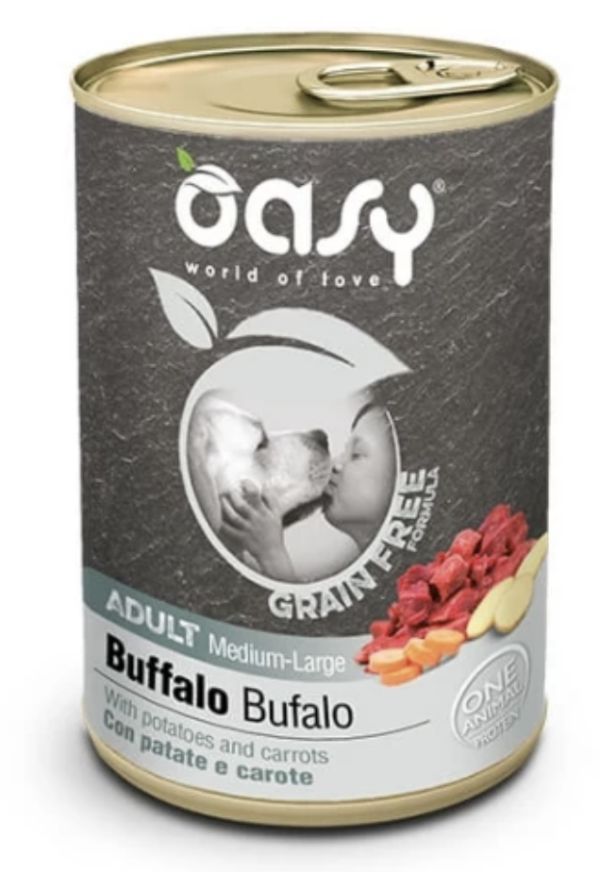 Oasy Dog Konzerv GF Adult Medium/Large Buffalo 400g