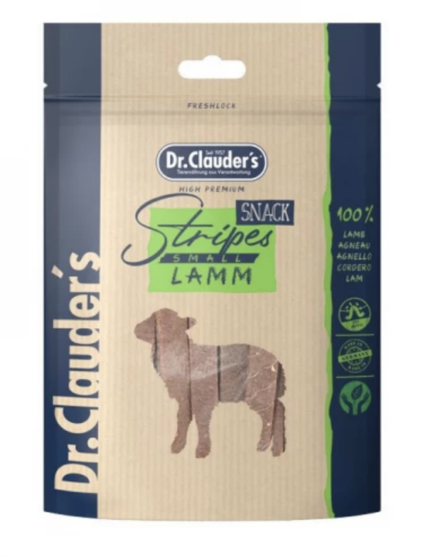 Dr.Clauders Dog Jutalomfalat Stripes Small Bárányhús csíkok 80g