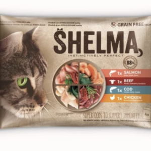 Shelma Alutasak 4*85g Lazac, marha, tőkehal, csirke