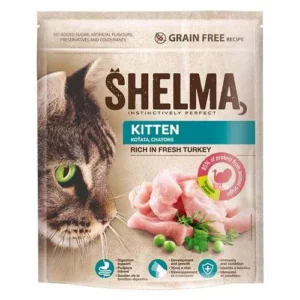Shelma Száraz Kölyök Macskaeledel, Grain free 750g, Pulyka