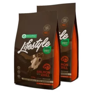 Natures Protection Lifestyle Dog Adult Grain Free Salmon with krill Small&mini 2x1,5kg