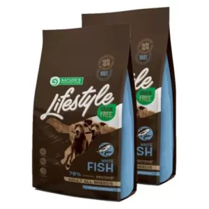Natures Protection Lifestyle Dog Adult Grain Free White fish 2x1,5kg