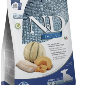 N&D Ocean Dog tőkehal,sütőtök&sárgadinnye Puppy mini 2,5kg