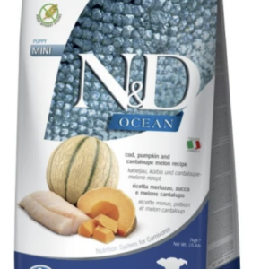 N&D Ocean Dog tőkehal,sütőtök&sárgadinnye Puppy mini 7kg