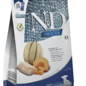 N&D Ocean Dog tőkehal,sütőtök&sárgadinnye Puppy mini 800g