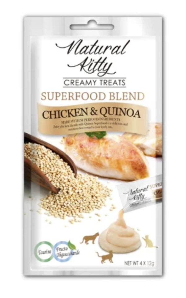 Natural Kitty Folyékony Jutalomfalat Csirke és Quinoa 4x12g