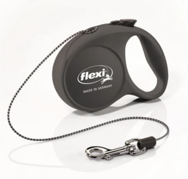 Flexi Fun 3m zsinóros automata póráz XS 8kg-ig fekete