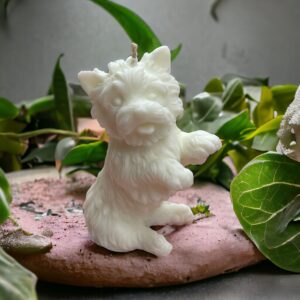 Yorkshire terrier- kézzel készült szójagyertya 9x7x13cm