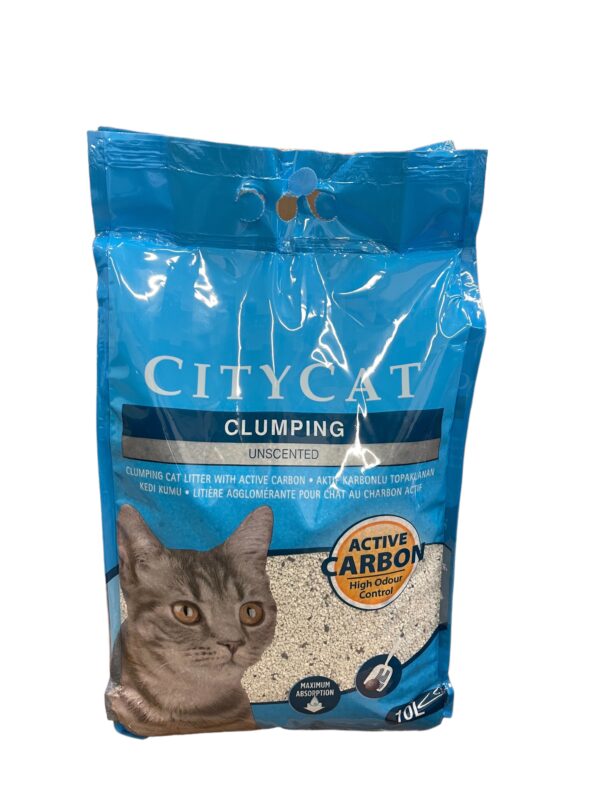 Citycat csomósodó fehér macskaalom Active Carbon (bentonit aktív szénnel) 10l