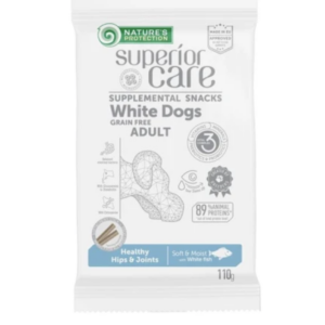 Natures Protection SC White Dog GF Adult Hips&joint White fish Snack 110g
