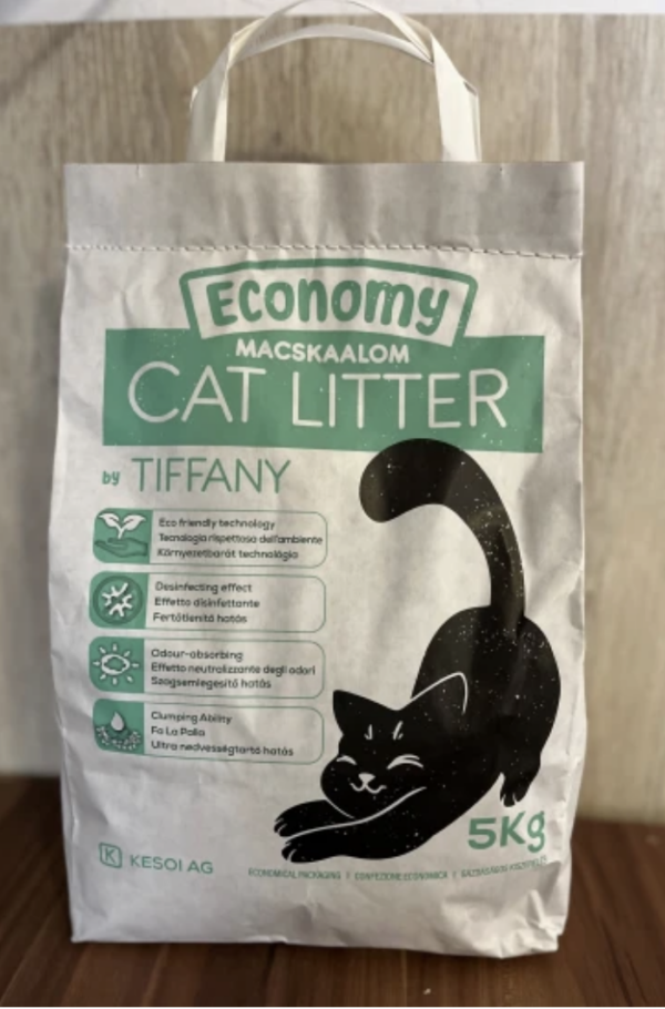 Tiffany Economy bentonitos, csomosodó macskaalom 5kg